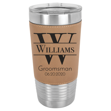 Custom Monogram Groomsmen Tumbler Gift
